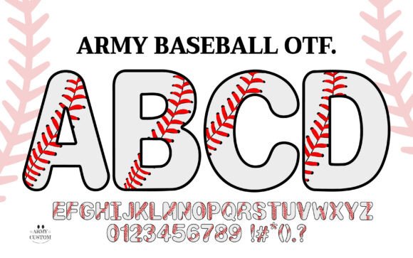 Army Baseball Font: Stitching Character into Your Designs