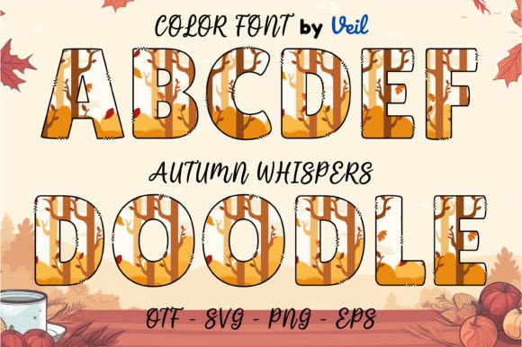 Autumn Whispers: A Vibrant Font for Creative Design