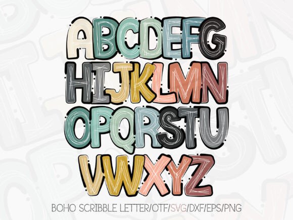 Boho Scribble Letter: A Playful Typography for Creative Projects
