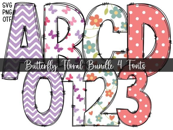 Butterfly Floral: Whimsical Typography for Creative Design