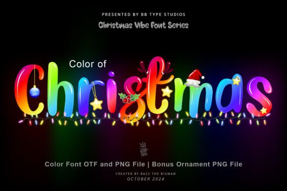 Color of Christmas: A Festive Font for Vibrant Designs