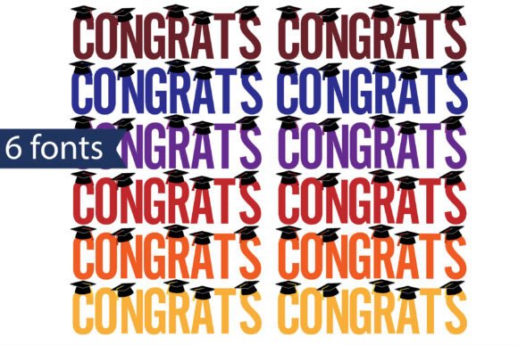 Congrats Color: The Ultimate Graduation Display Font Pack