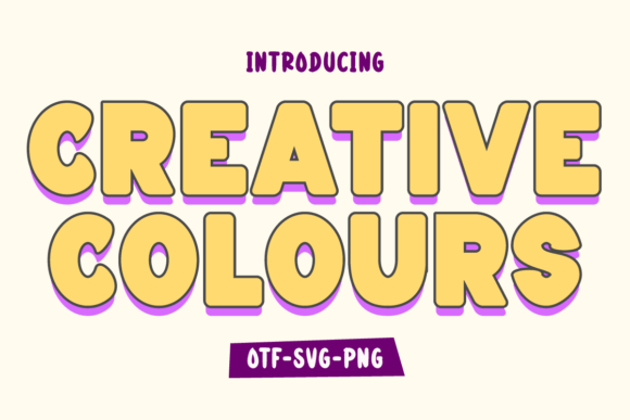 Creative Colours: A Bold Retro Font for Impactful Design