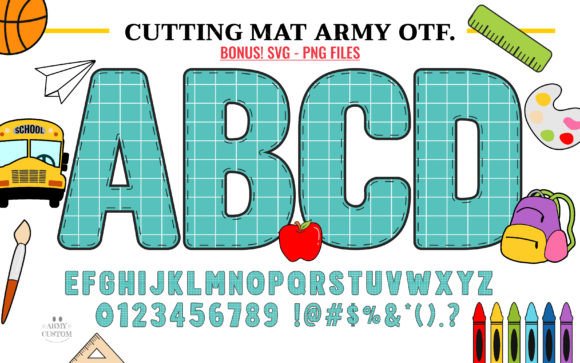 Cutting Mat Army: A Dynamic Font for Impactful Design