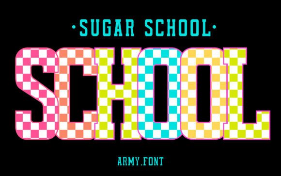 Elevate Educational Design with the Sugar School Check Font