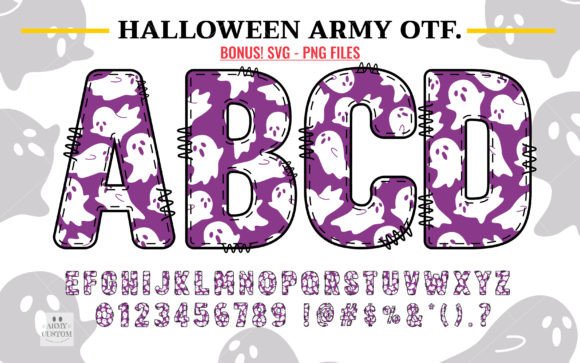 Halloween Army Ghost: Enchanting Design with Magical Typography