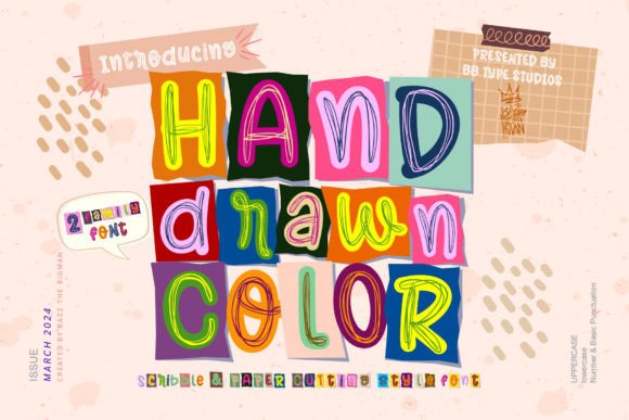 Hand Drawn Color: The Playful Typeface for Creative Design