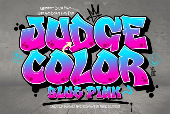 Judge Color Blue Pink: Unleashing Urban Typography
