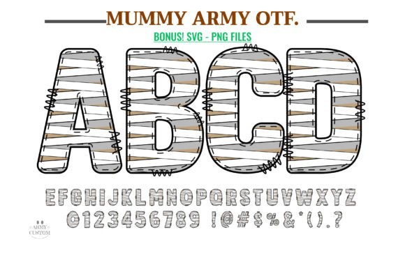 Mummy Army: Unleash Creative Magic with Halloween Doodle Font Color