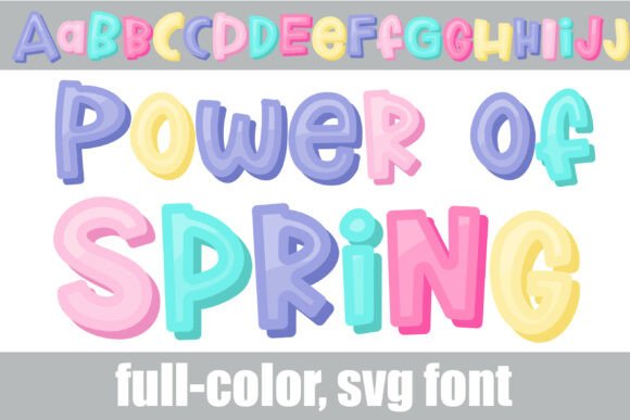 Power of Spring: A Vibrant SVG Font for Modern Design