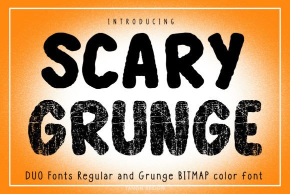 Scary Grunge & Regular Duo: A Bold Font for Edgy Design