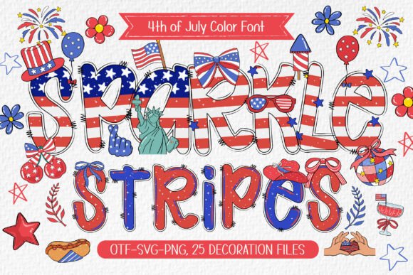 Sparkle Stripes: A Festive Color Font for Creative Design