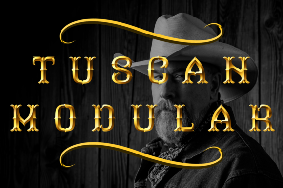 Tuscan Modular: The SVG Color Font with Golden Etched Appeal